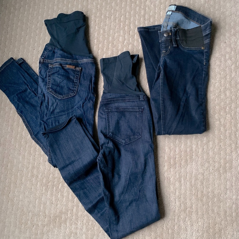 (3) Designer Maternity Jeans: Paige, Joe’s Jeans, J. Crew